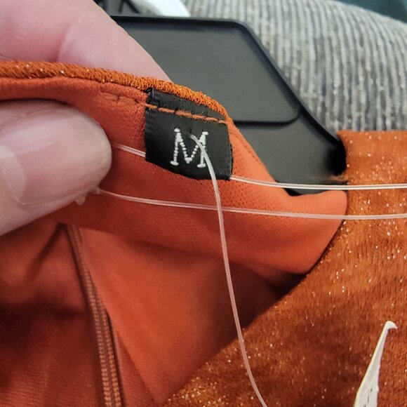 Unique Vintage Burnt Orange Pinup Picnic, Size M, $34 - Picture 3 of 3